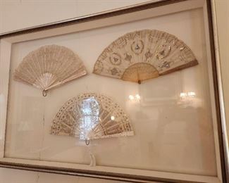 Framed Antique Fans