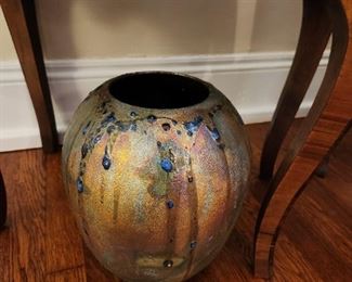 Iridescent Cobalt Drip Jar