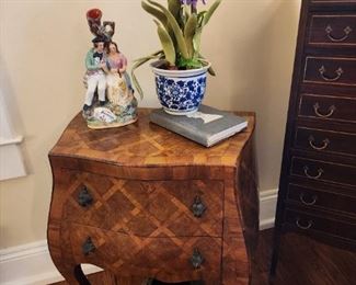 Bombe Chest with Diamond Pattern Inlay