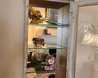 Vintage Italian Mirrored Wall Curio Cabinet (pair available)