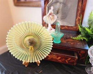 Rare Yellow Vaseline Glass