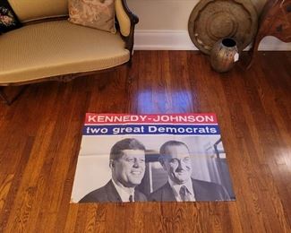 Vintage JFK Poster - "Two Great Democrats"