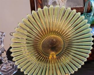 Rare Yellow Vaseline Glass