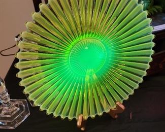 Rare Yellow Vaseline Glass