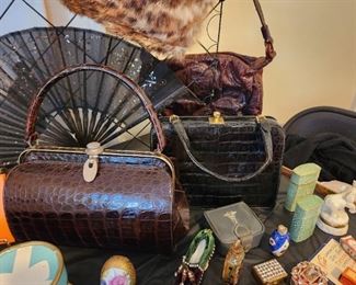 Vintage Alligator and Snakeskin Handbags