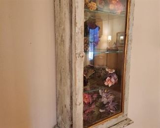 Vintage Italian Mirrored Wall Curio Cabinet (pair available)