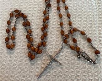 Rosary marked Sterling Silver