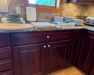 Selling complete kitchen! Cabinets with 3/4 dovetail drawer construction & granite countertops includes sink and faucets. Purchaser must arrange for a contractor/builder to disassembly and haul with 7 days of sale. All Appliances will be sold separately. Thermadoor and Bosch