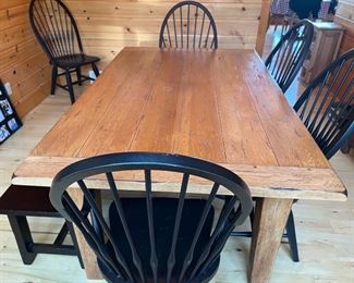 Rustic Dining table with 6 chairs