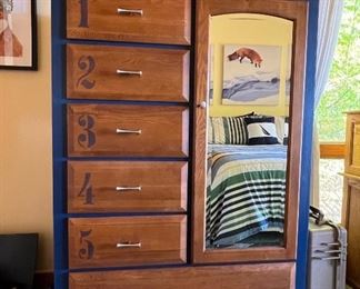 Tall chest Armoire with mirror