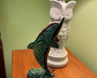 OWL LAMP, DOLPHINE ART