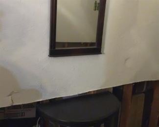 Antique mirror and hall table