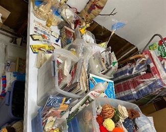 Lots of crafting supplies, crafting books and crafting kits