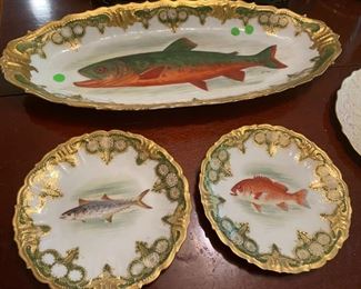 The lovely Limoges fish set