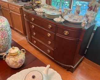 Sideboard and dishes