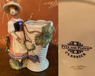 Fitz and Floyd Classics Ceramic Bunny Vase