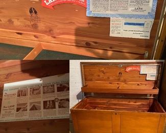 Vintage Genuine Lane Cedar Chest with original Labels/guarantees, Ect…