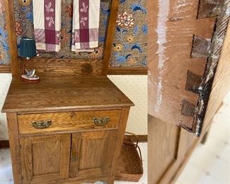 Vintage/Antique  Tiger Oak Wash Stand/Dry Sink