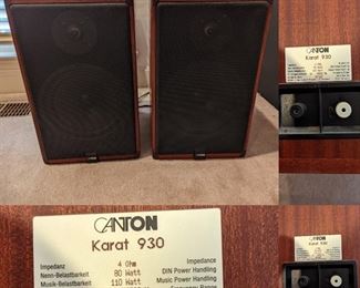 Pair Solid Walnut Canton Karat 930 Speakers