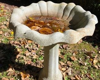 Older Concrete Birdbath 