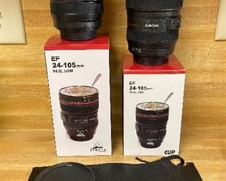 ( 2 ) Strata Thermos in the shape of a camera lens