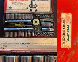Vintage Kmart 40 pc S.A.E. and Metric Combination Socket Wrench Set