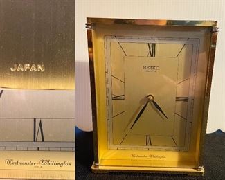 Westminster - Whittington Japan Sheiko Brass / Glass Clock