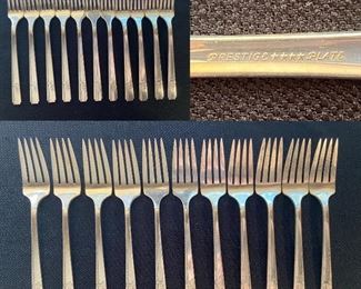  Prestige Plate Flatware Set service for 10, some 11 & 12 plus 9 Hostess Pieces, Ect…
