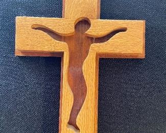 Hand Carved Wooden Cross