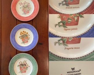 (3) Sarah’s Garden 1997 Porcelain Wegewood England Plates