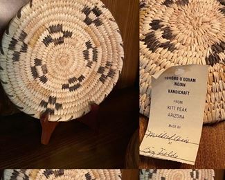 Approximately 7-1/2” Bear Grass Yucca Devil Claw Tohono O’ Odham Indian Handicraft From Kitt Peak Arizona 