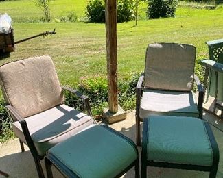 Clean patio set for two, great for small spaces