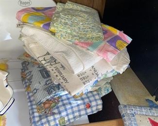 Flour sack material/linens/details