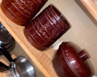 VTG MARCREST USA brown pottery