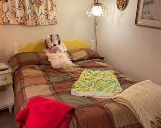 MCM retro bedding, afghan's, lighting and furniture