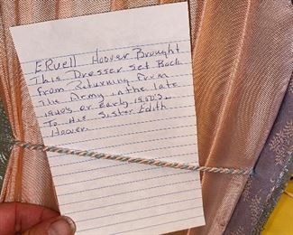 notes left in several items...