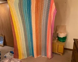 Steller Rainbow crochet blanket