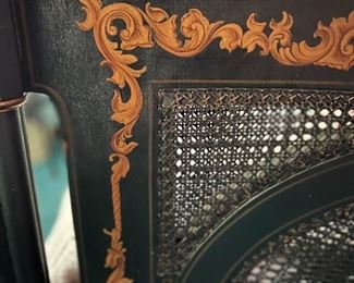 CLOSEUP DETAIL OF WICKER FOOTBOARD