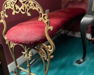 BRASS VICTORIAN BENCH