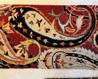 Small abstract rectangular  area rug 