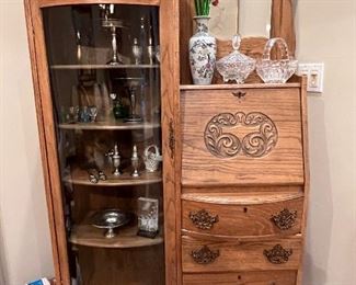 Antique Oak Secretary Desk 
