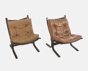 Mid Century Modern Westnofa Cognac Siesta Chairs