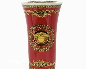Versace for Rosenthal Red Medusa Vase 13 1/2''