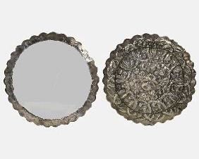 Safavid Persian Silver Mirror