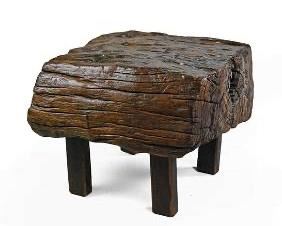 Natural Live Edge Wooden Stool