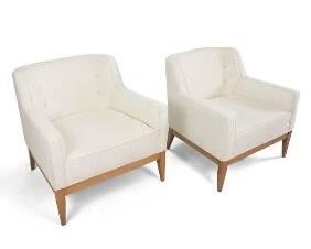 Pair of Mid Century Modern Milo Baughman Lounge Chairs
