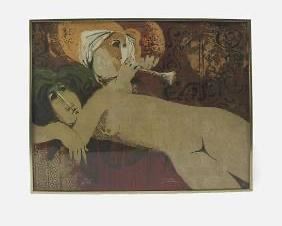 Alvar Sunol Reclining Nude Signed Lithograph Limited Edition 54/260