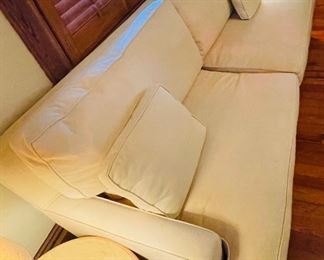 $400 
Yellow sofa by Richter Los Angeles CAL 92x45x33 - Down pillows  need cleaning&nbsp;