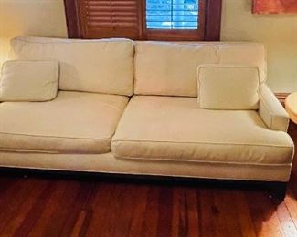 $400 
Yellow sofa by Richter Los Angeles CAL 92x45x33 - Down pillows  need cleaning&nbsp;