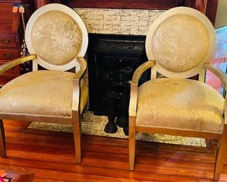 $400 
Pair of silvered armchairs&nbsp;